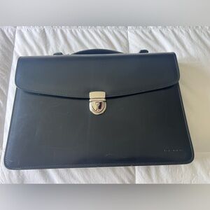 JACK GEORGES ELEMENTS SLIM BRIEFCASE BLACK